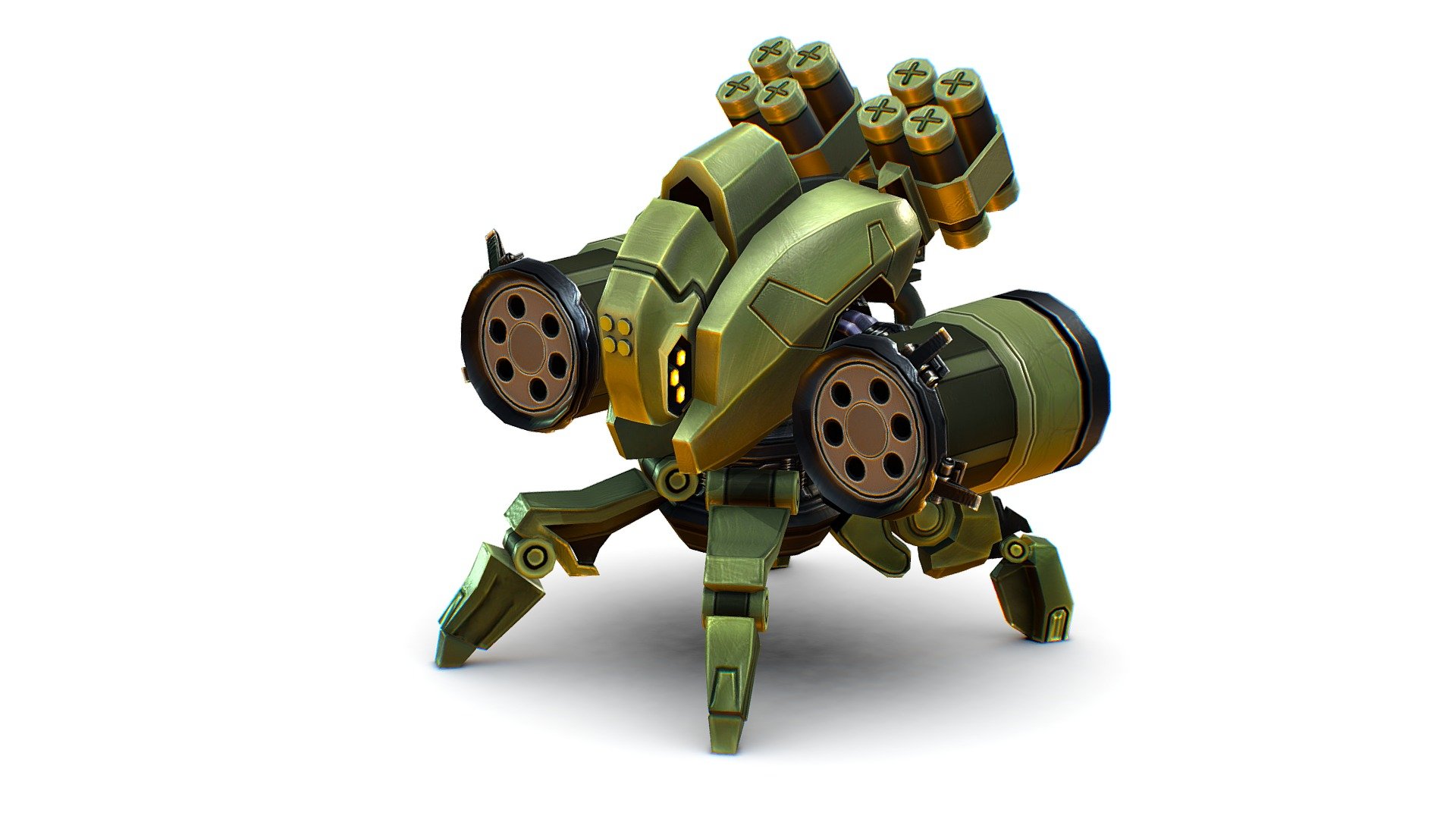 Robot Machine Gunner Gun - Robot Machine Gunner Gun - Buy Royalty Free 3D model by Oleg Shuldiakov (@olegshuldiakov) 3d model