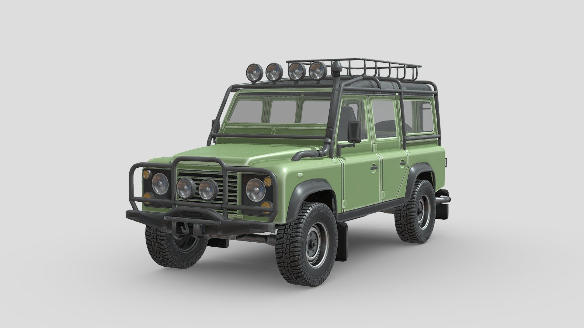 The Land Rover Defender (initially introduced as the Land Rover 110 / One Ten, and in 1984 joined by the Land Rover 90 / Ninety, plus the new, extra-length Land Rover 127 in 1985) is a series of British off-road cars and pick-up trucks. They consistently have four-wheel drive, and were developed in the 1980s from the original Land Rover series which was launched at the Amsterdam Motor Show in April 1948. Following the 1989 introduction of the Land Rover Discovery, the term &lsquo;Land Rover' became the name of a broader marque, and thus no longer worked as the name of a specific model; thus in 1990 Land Rover renamed the 90 and 110 as Defender 90 and Defender 110 respectively. The 127 became the Defender 130 3d model