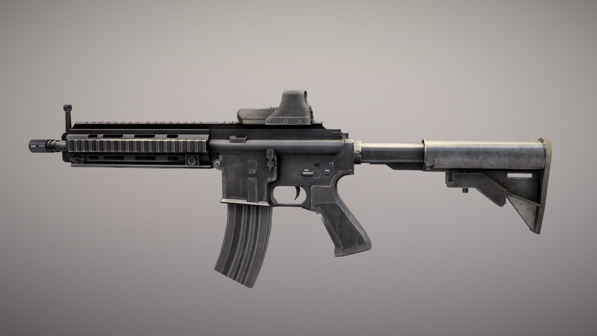 M416 Assault Rifle - Assault Rifle - Buy Royalty Free 3D model by bsp 3d model