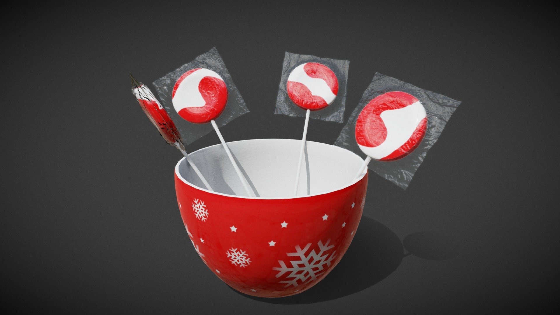 Xmas Lollipops&hellip; always available :) - #3December - Candy - Buy Royalty Free 3D model by P3TroV 3d model