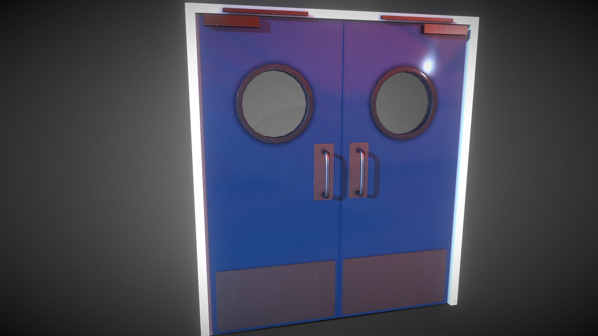 Portes_hublots_ Hospital_doors - Buy Royalty Free 3D model by ebdkhai 3d model
