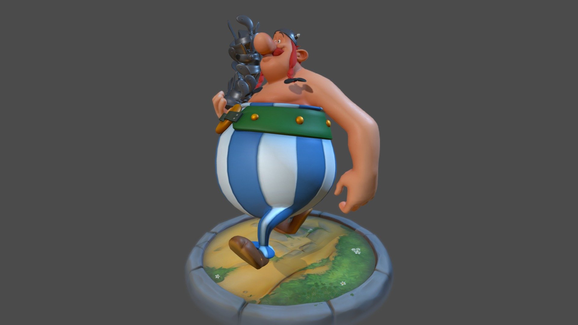 A homage to one of the characters that made my childhood - Obelix - 3D model by Abel Oroz (@abelostudio) 3d model