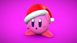 Kirby Christmas b3d, christmas, kirby, claus, 3dprint, blender