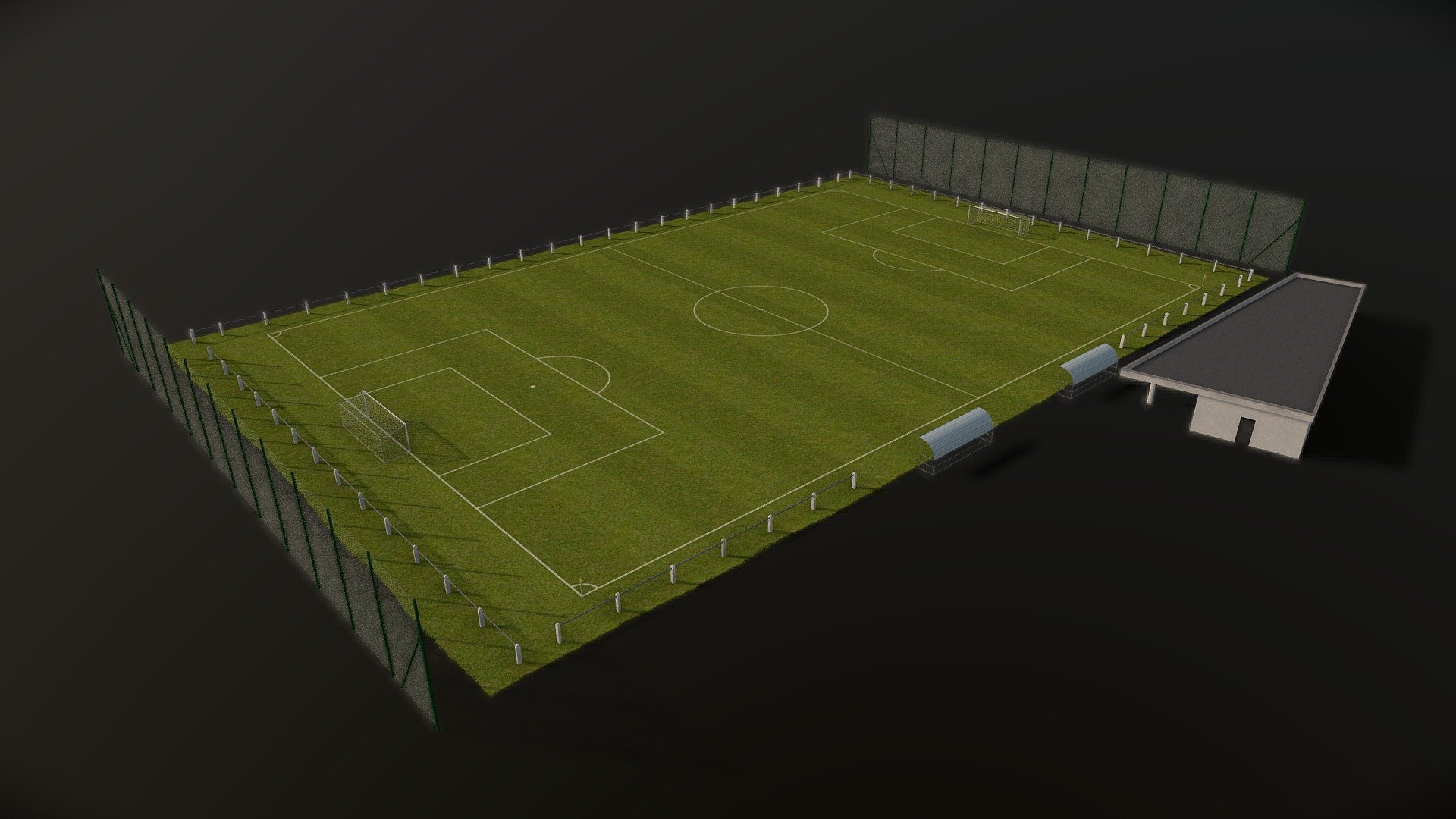 Soccer field for Cities: Skylines - Soccer field - Buy Royalty Free 3D model by Gruny (@grunystudio) 3d model