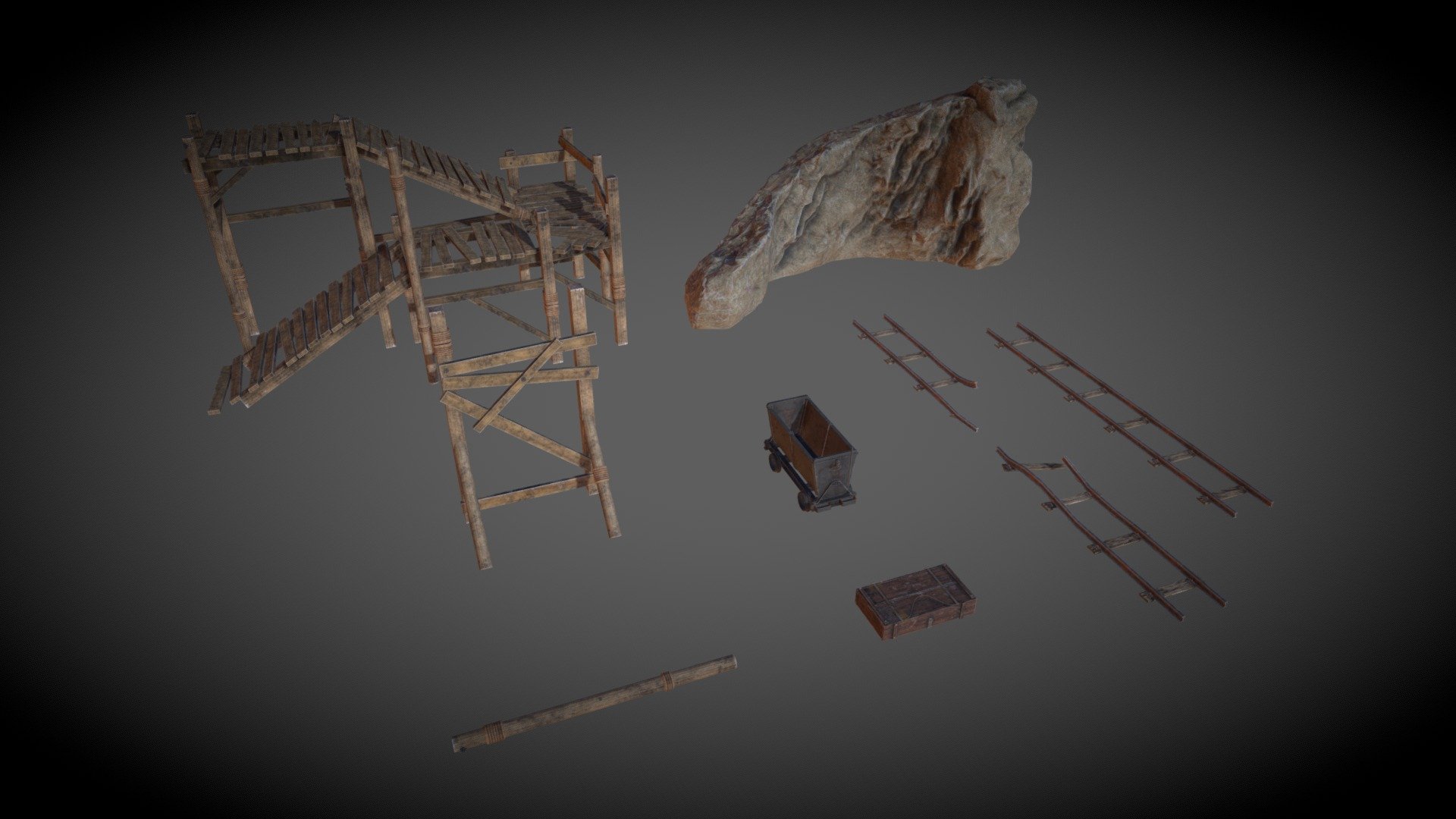 Example assets from the Top Down Mine Asset. Further information and pictures as well as purchase options can be found at my website. (Not done yet, will be added soon) - Top Down Mine Assets - 3D model by PolyCrane 3d model