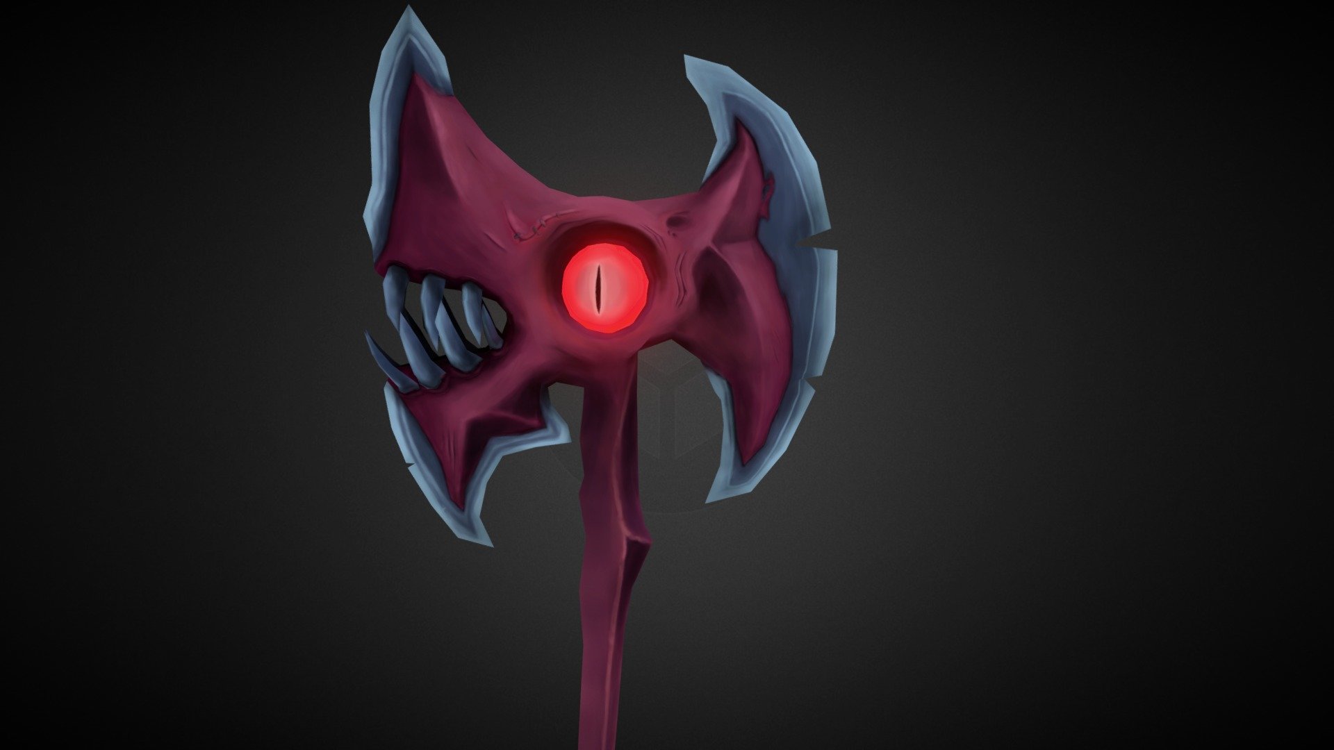 What is Rhaast was inside an axe instead a Scythe? This is my first Handpainted model ever, if you are good in this, please leave me some feedback! 
This idea came to my mind while i was playing D&amp;D, where my Warlock character is bind to The Fiend.
With the Pact of the Blade, he can summon a melee weapon with the appearance of his Overlord. After some month of play, Kayn and Rhaast came out as a League of Legends champion. So i found how  my D&amp;D Weapons will be from now.

https://www.artstation.com/artist/zemasu - Rhaast, the Darkin Axe - 3D model by Zemasu 3d model