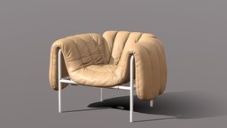 Puffy lounge chair prop, funiture, props, chair, home, noai