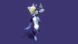 Orion VRChat Avatar cute, avatar, deer, purple, furry, vrchat, vrchat_avatar