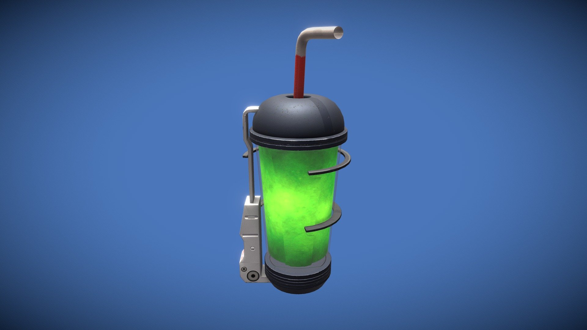 Remake of an old model.
The concept was mixing a Half-Life health kit vial with a bubble tea cup 3d model