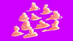 CLOUDS PACK 8 sky, cute, nube, clouds, cloud, random, sculp, kawaii, fluffy, inflated, cielo, nubes, c4d, environment