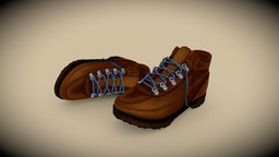 Them Boots shoes, boots, maya, hand-painted, substance-painter, hiking-boot, travelchallenge