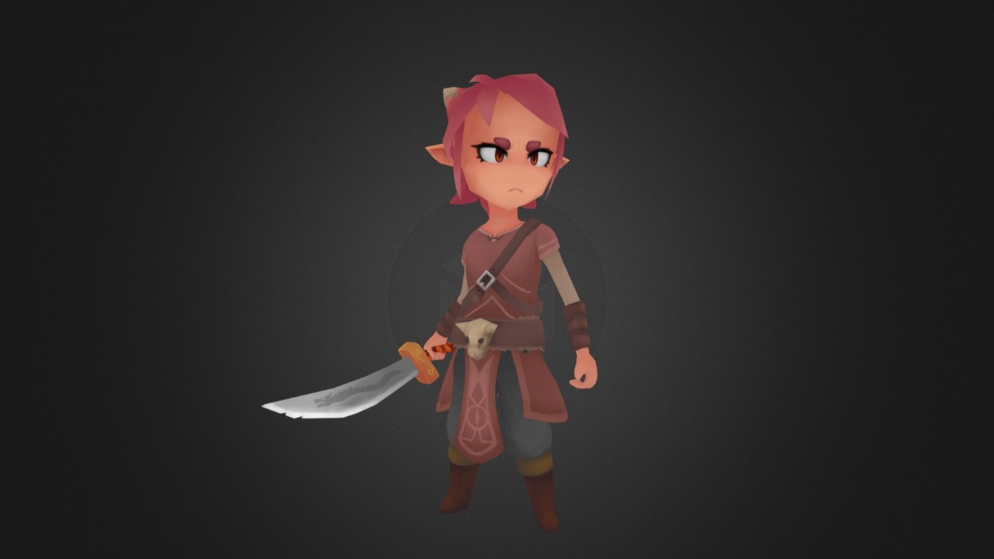 Character Model and all texturing done by myself. Character rig and sword model created by Jayson Dean - Ruby - 3D model by Arky Sparky (@sparkyfoxcat) 3d model