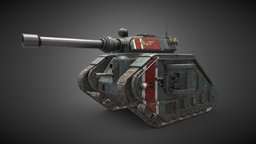 Leman Russ wh40k, tank, military-vehicle, low-poly, blender, vehicle, pbr, gun, war, warhammer40k, gameready, lemanruss