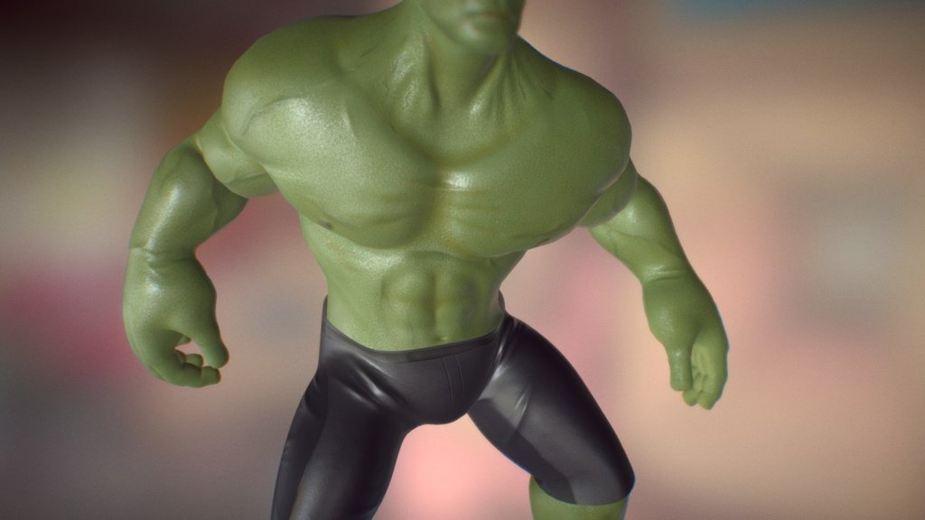 Hulk cartoon model version by R2studio - HULK - 3D model by r2studio 3d model