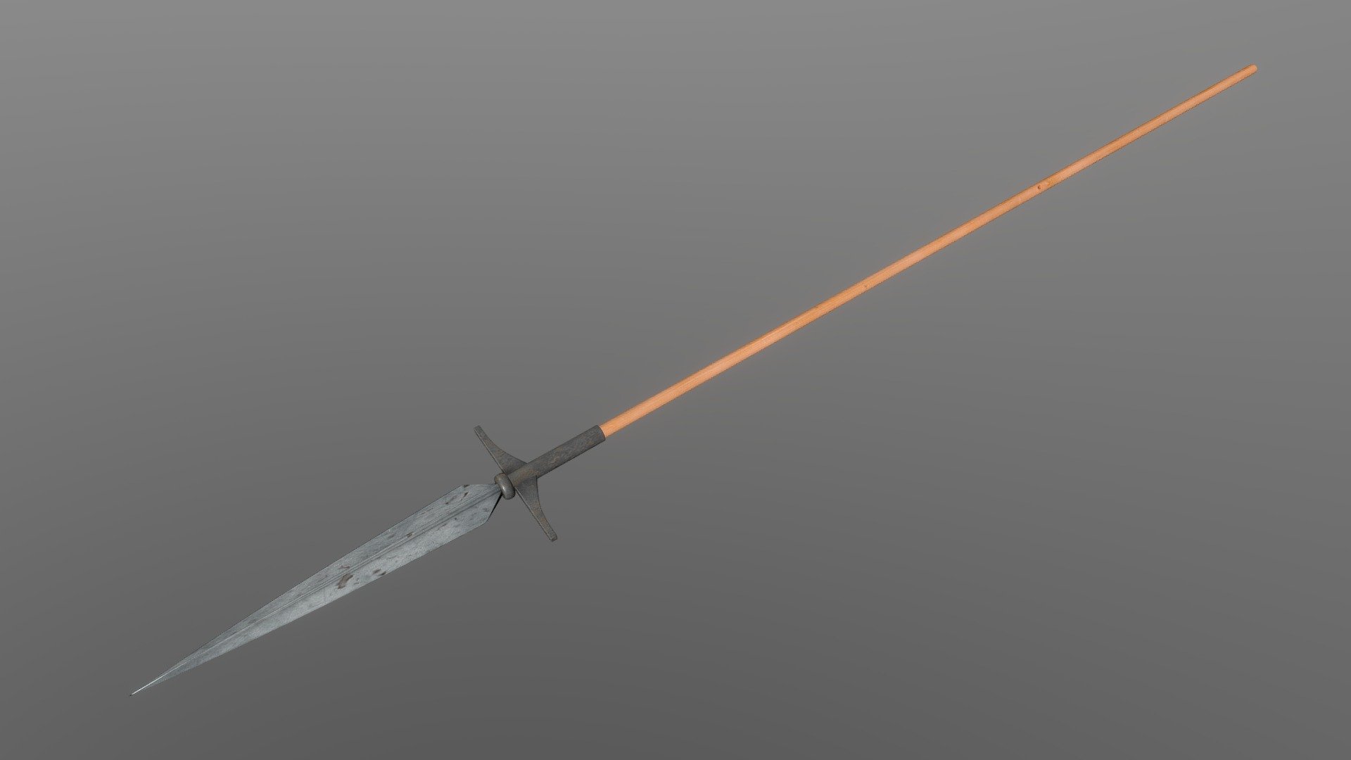 Boar Spear C
Bring your project to life with this low poly 3D model of an Boar Spear. Perfect for use in games, animations, VR, AR, and more, this model is optimized for performance and still retains a high level of detail.


Features



Low poly design with 2,532 vertices

4,994 edges

2,468 faces (polygons)

4,936 tris

2k PBR Textures and materials

File formats included: .obj, .fbx, .dae, .stl


Tools Used
This Boar Spear low poly 3D model was created using Blender 3.3.1, a popular and versatile 3D creation software.


Availability
This low poly Boar Spear 3D model is ready for use and available for purchase. Bring your project to the next level with this high-quality and optimized model 3d model