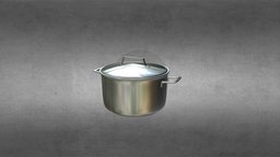 Stainless Steel Cooking Pot pot, cooking-pot, kitchen-interior, stainless-steel, kitchen-decor