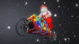 Cargo Bike (WIP-9) Christmas Scene Test bike, santa, xmas, snow, christmas, cargo, claus, presents, e-bike, 3dhaupt, blender3d, test