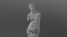 Venus de Milo greek, ancient, louvre, museum, old, aphrodite, venus, antiquity, famous, capturingreality, greeksculpture, photoscan, realitycapture, photogrammetry, art, 3dscan, sculpture, venusdemilo