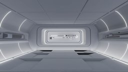 Sci-fi VR room baked room, universe, 360, spaceships, lab, spacecraft, laboratory, baked, vr, corridor, game, scifi, sci-fi, interior, space, spaceship, wirehouse