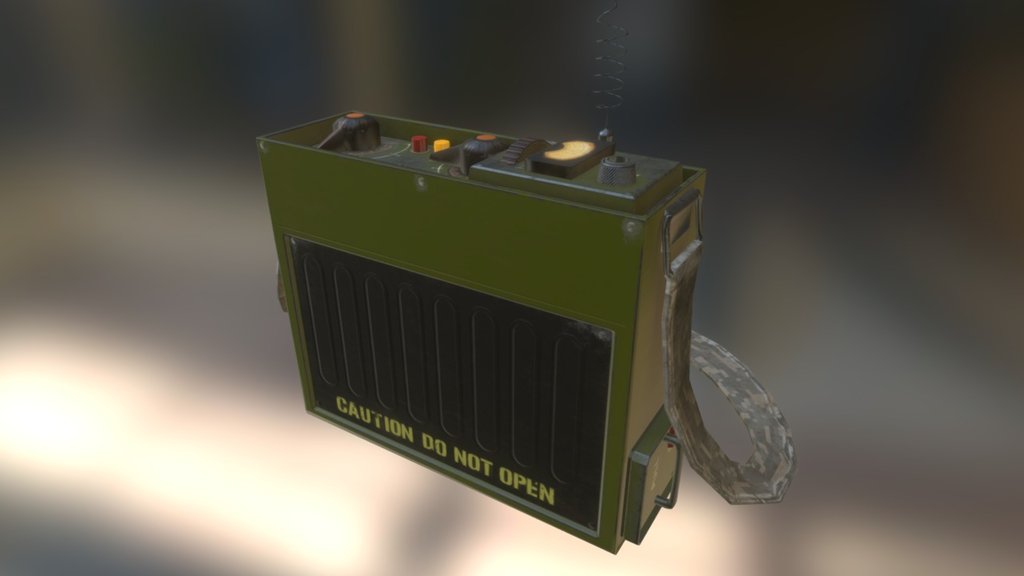 Inspired by equipment for games and military. Custom design and materials.  Modeled  in Maya and textured in SP2 - Military Inspired Portable Radio - 3D model by Hammins 3d model