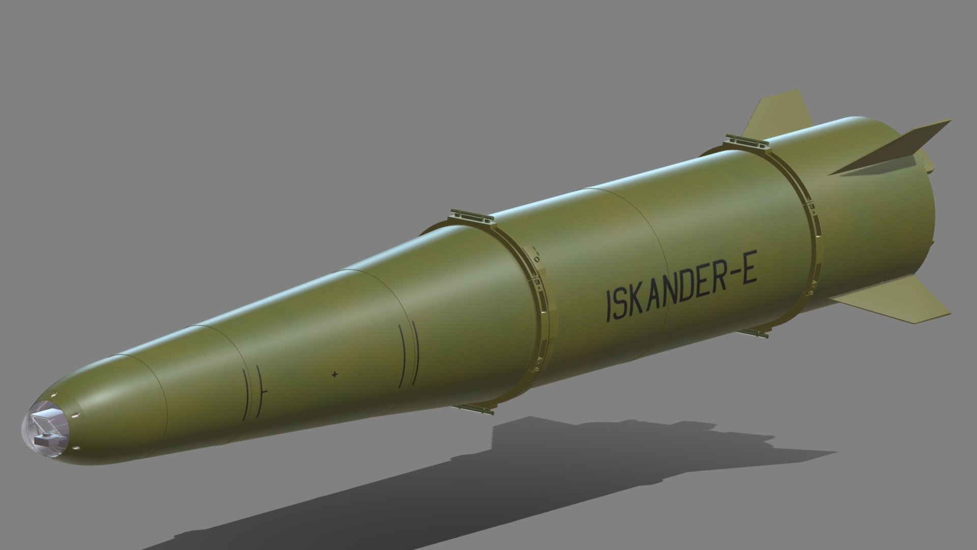 Iskander-E optical-guided ballistic missile modelled by selena3D. Link to the model: -link removed- - 9M723-1 Iskander-E ballistic missile - 3D model by Jeyhun1985 3d model