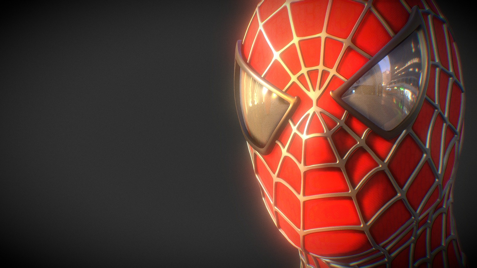 Sam Raimi Spider-Man Mask based on 2002 Movie Design 3d model