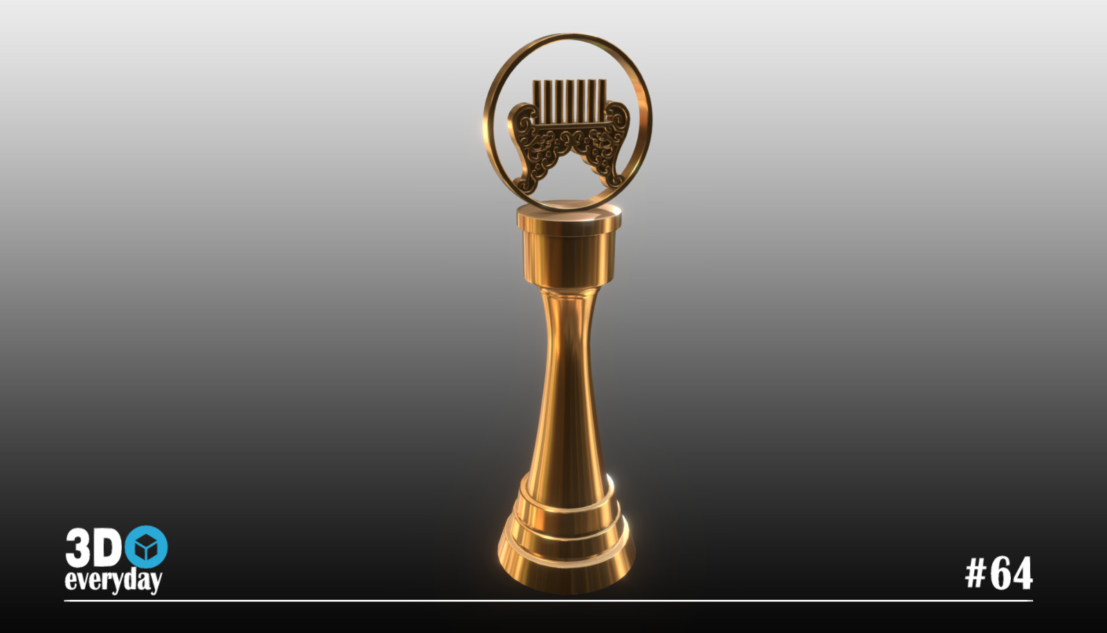 The Golden Melody award (金曲獎) is the taiwanese version of the Grammy awards, since 1990. In the last edition, JJ Lin (林俊傑) won the award in best male singer. Listen to one of his best songs here: Twilight. Modeled in Blender, ready for 3D print 3d model