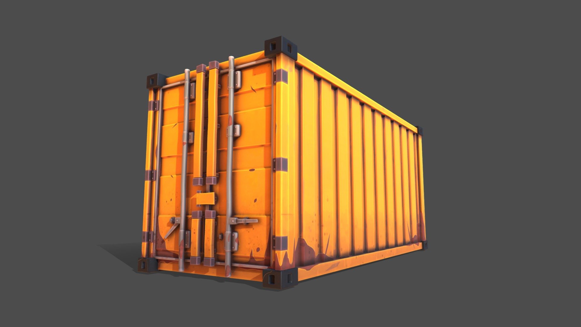 Stylized Shipping Container 3d model