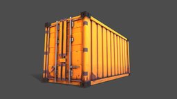 Yellow Container shippingcontainer, fortnite, stylized, container, gameready