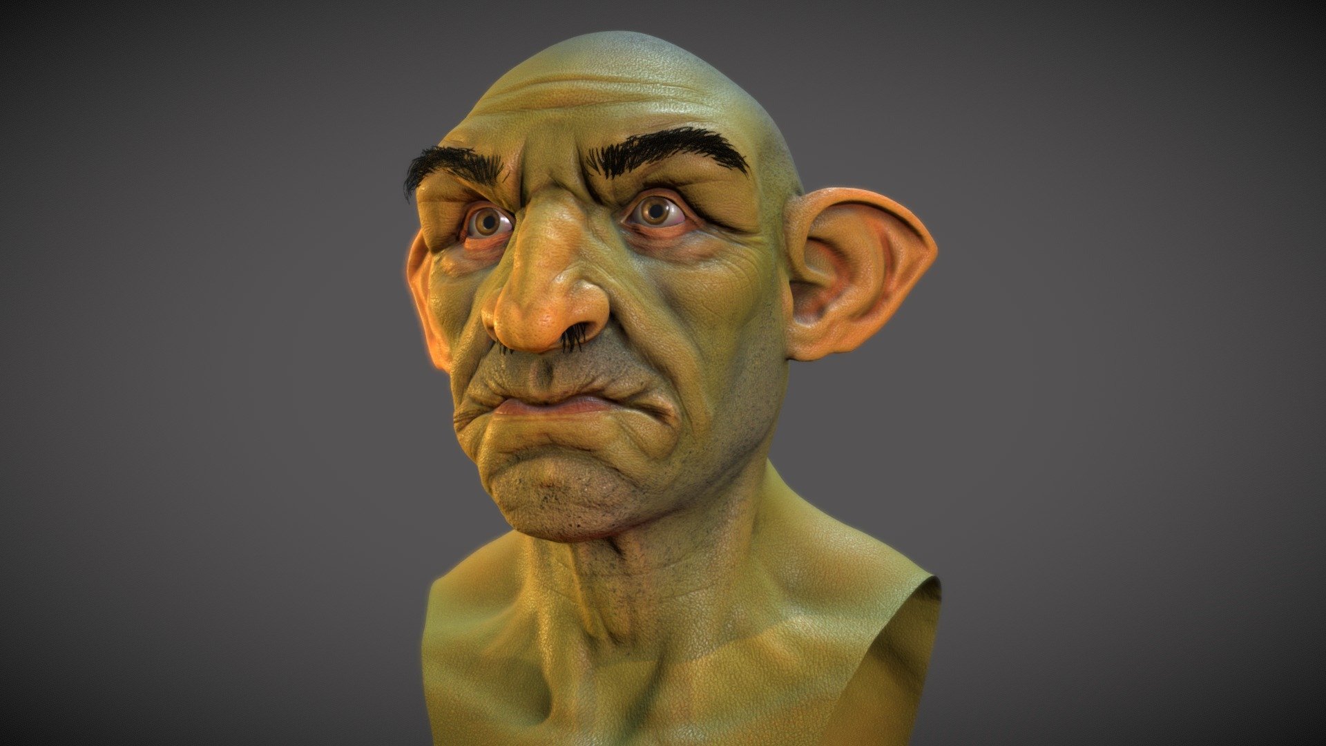 A personal project i am working on - Goblin Head - 3D model by alitocarioca 3d model