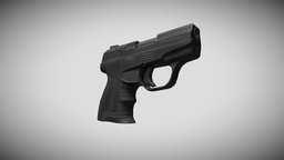 Gun Stalker M 906 realistic, pbr-game-ready, substancepainter, weapon, maya, lowpoly, gun, textured