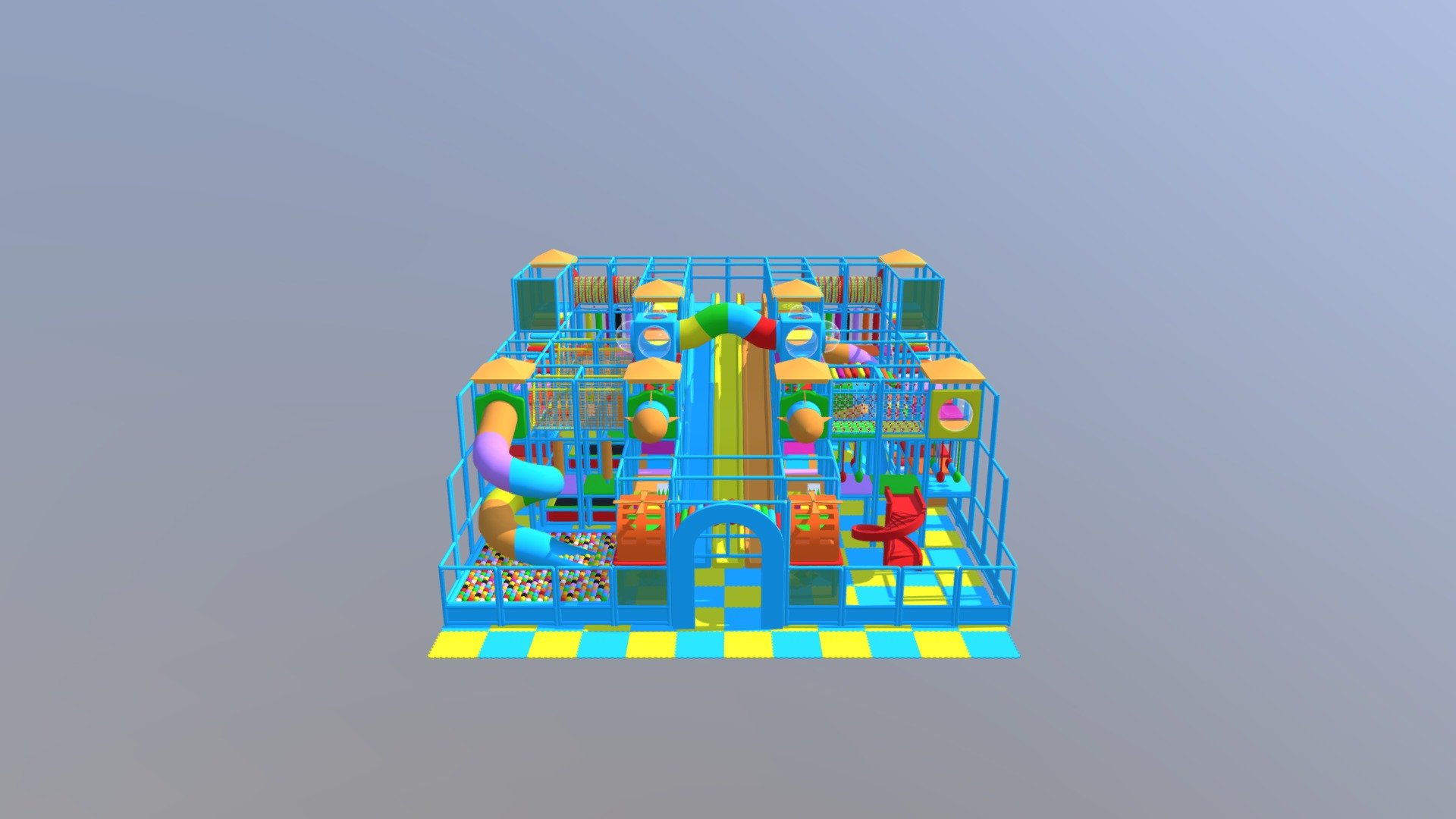 Indoor playground. Amusement park 3d model