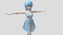 【Anime Character】Rei (Dress/Unity 3D)