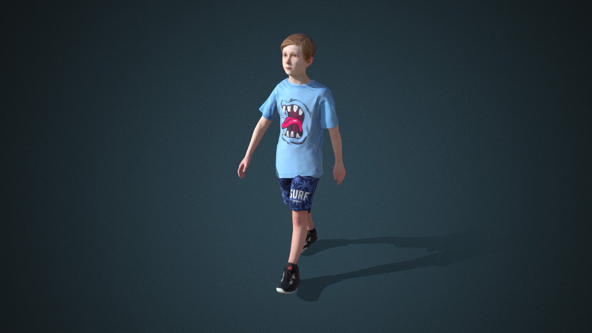 Do you like this model?  Free Download more models, motions and auto rigging tool AccuRIG (Value: $150+) on ActorCore
 

This model includes 2 mocap animations: Modern M_Talk,Male_walk. Get more free motions

Design for high-performance crowd animation.

Buy full pack and Save 20%+: Teens Vol.2


SPECIFICATIONS

✔ Geometry : 7K~10K Quads, one mesh

✔ Material : One material with changeable colors.

✔ Texture Resolution : 4K

✔ Shader : PBR, Diffuse, Normal, Roughness, Metallic, Opacity

✔ Rigged : Facial and Body (shoulders, fingers, toes, eyeballs, jaw)

✔ Blendshape : 122 for facial expressions and lipsync

✔ Compatible with iClone AccuLips, Facial ExPlus, and traditional lip-sync.


About Reallusion ActorCore

ActorCore offers the highest quality 3D asset libraries for mocap motions and animated 3D humans for crowd rendering 3d model