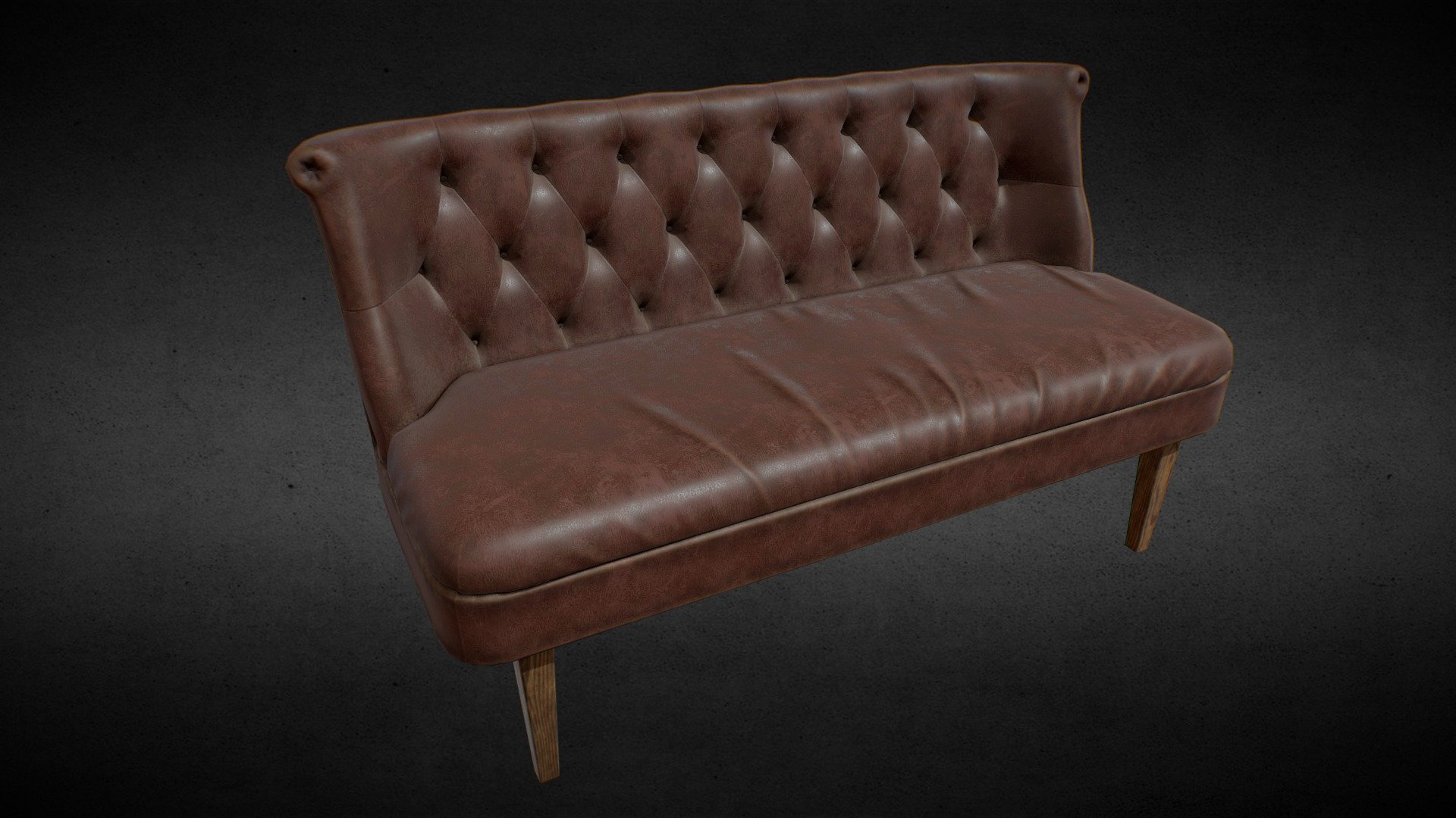 A beautiful and soft leather chair 3d model