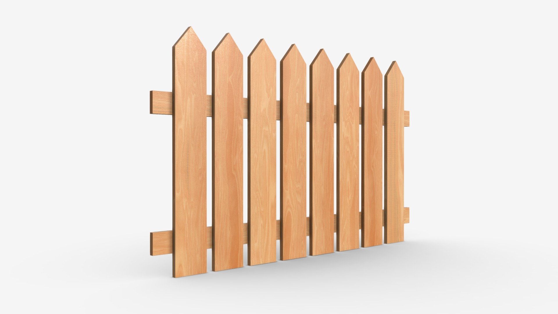Wooden fence 01 - Buy Royalty Free 3D model by HQ3DMOD (@AivisAstics) 3d model