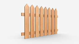 Wooden fence 01 fence, wooden, plank, garden, element, timber, brown, protection, barrier, mockup, rural, old, picket, 3d, pbr, wood, wall