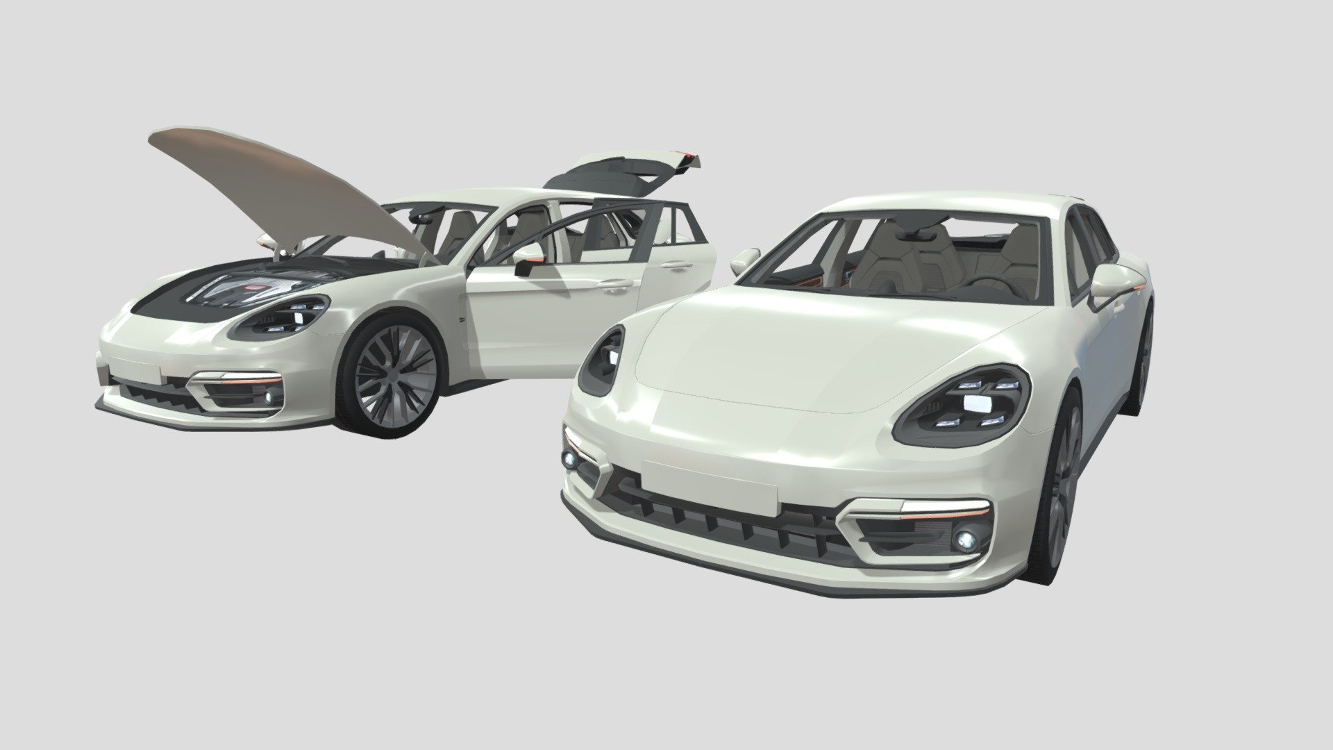 Porsche Panamera 4 e-hybrid Sport Turismo - 3D model by entervent 3d model