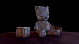 Creepy Ted toy, creepy, teddybear, sketchfabweeklychallenge, evil