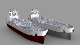 TI Class Oil Carrier Low-poly style, oil, tanker, transport, class, vessel, carrier, classic, shipping, cargo, water, port, ti, vessels, watercraft, harbor, cartoon, game, lowpoly, ship, industrial, ticlass