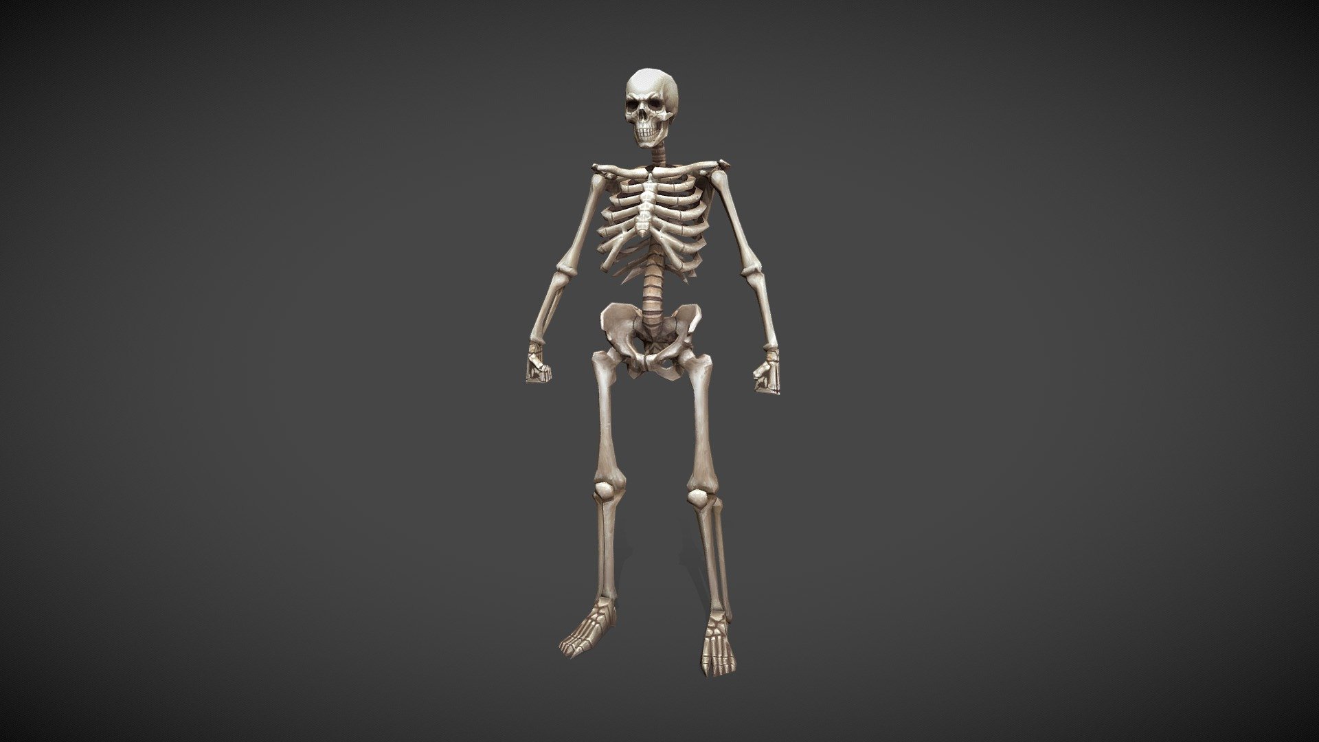 Low-poly Skeleton - 3D model by wingedlion 3d model
