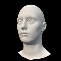 Caucasian  female neutral head scan 3d-scan, anatomy4sculptors, zbrush-sculpt, anatomy-reference, female-head, anatomy-next