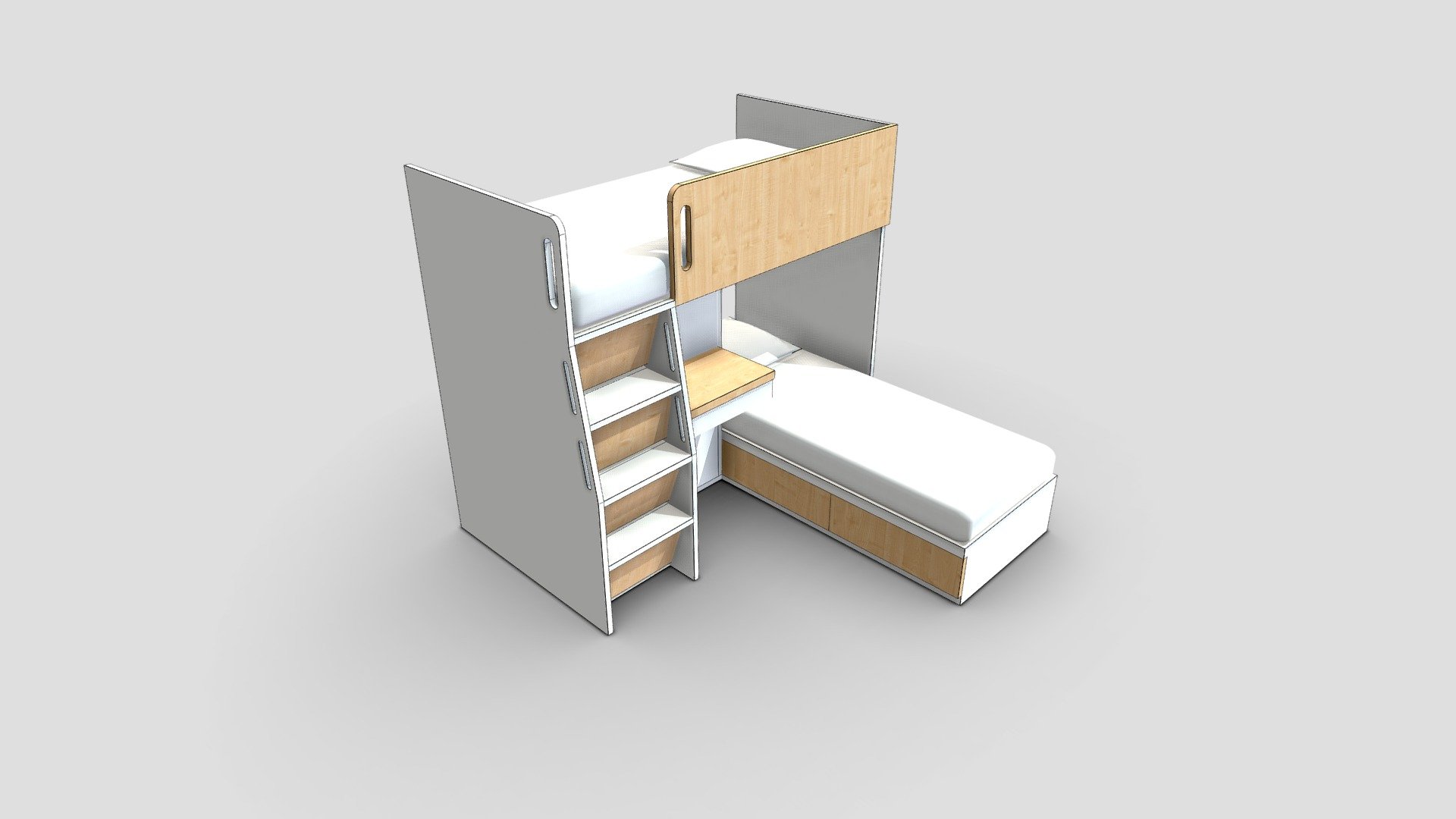 Kids bed - 3D model by more. furniture 創意家居 (@morething) 3d model