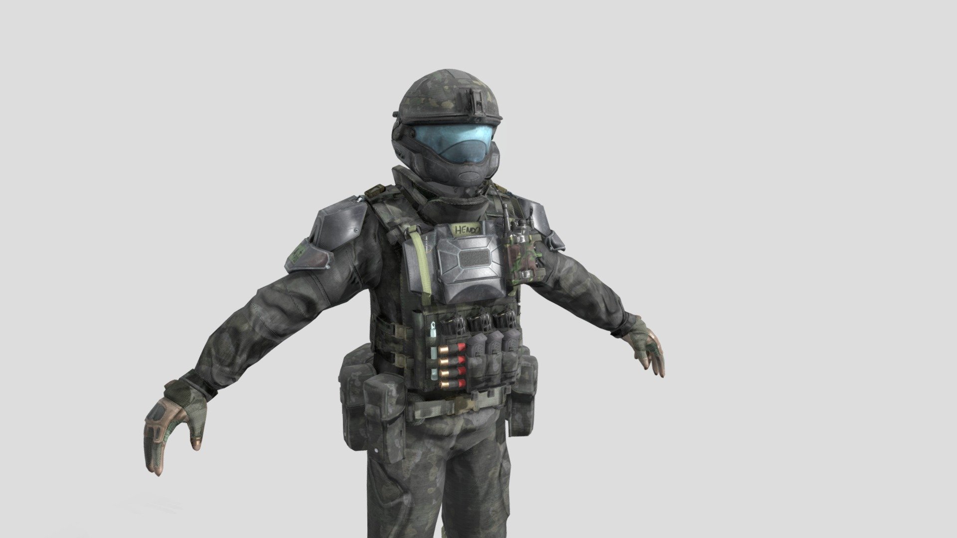 Halo ODST envisioned with British military equipment 3d model