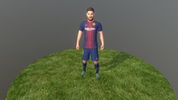 Low poly football player football, soccer, messi, footballplayer, footballer, soccer-player, football-player, soccerball-soccer