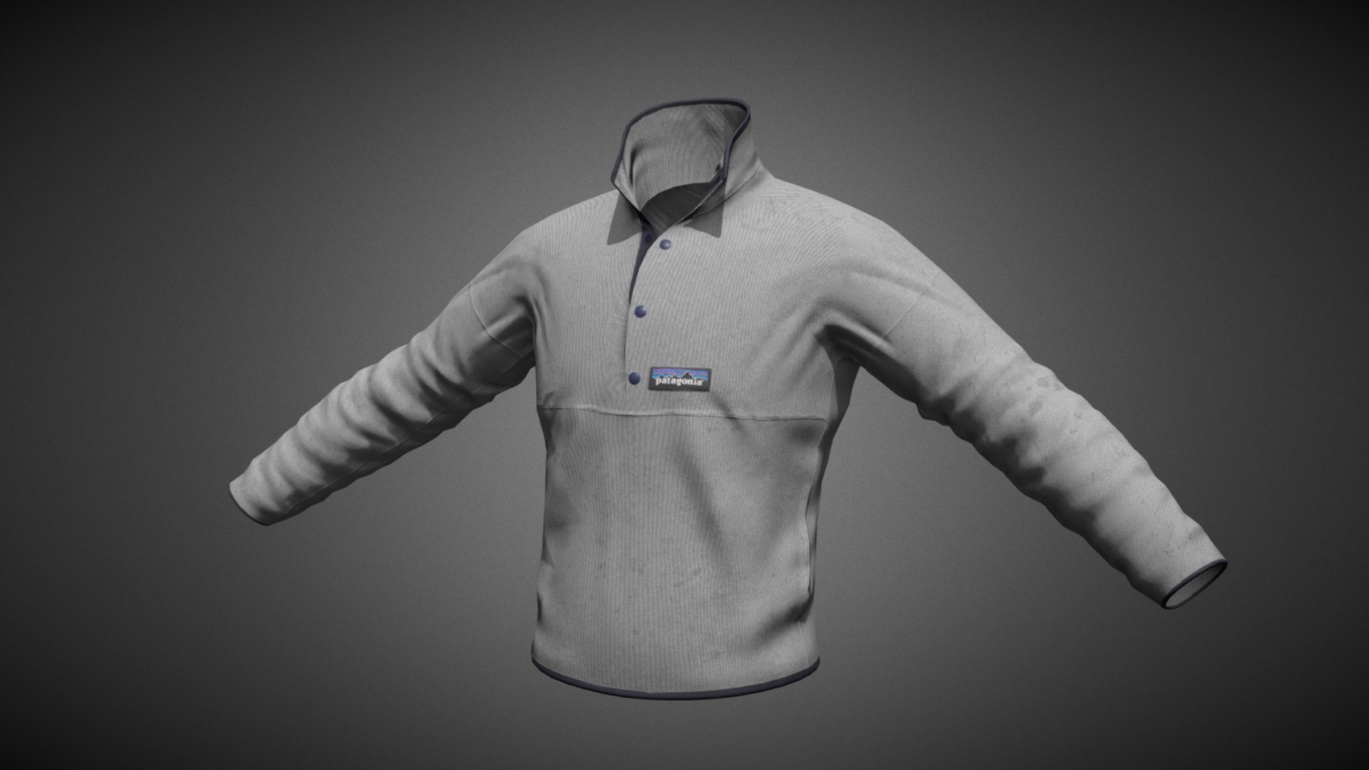 A sweater made in Maya and sculpted in ZBrush. Materials were made in Substance Painter - Patagonia Sweater Jacket - 3D model by Angel Ayala (@AngelAyala1) 3d model