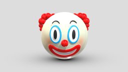 Apple Clown Face face, set, apple, messenger, smart, pack, collection, icon, vr, ar, smartphone, android, ios, samsung, phone, print, logo, cellphone, facebook, emoticon, emotion, emoji, chatting, animoji, asset, game, 3d, low, poly, mobile, funny, emojis, memoji
