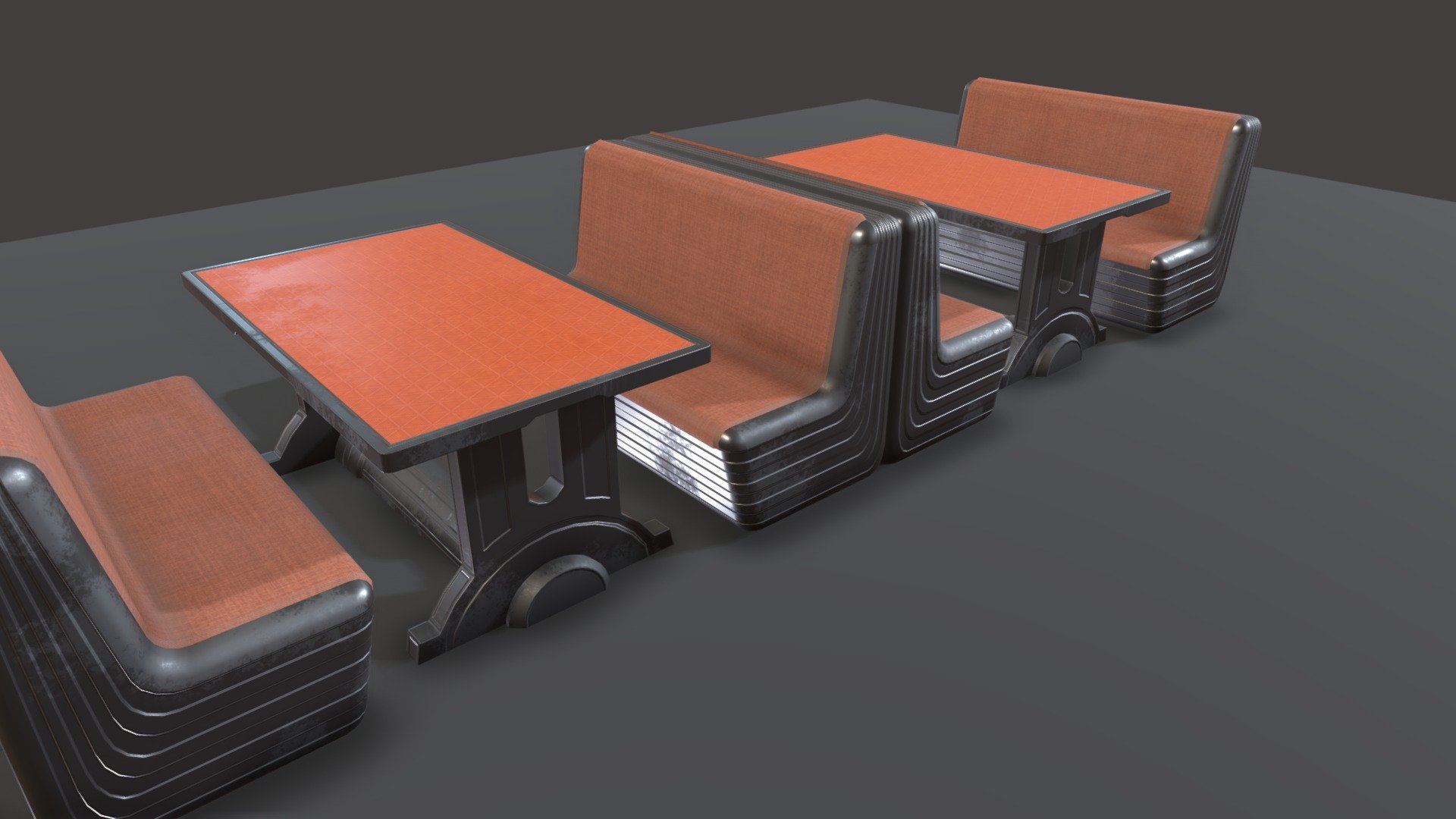 Table Sofa. Low poly. Ready for UE4 3d model
