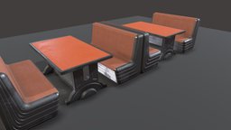 Table Sofa sofa, table, props, game-ready, unrealengine4, game-asset, lowpoly, sci-fi