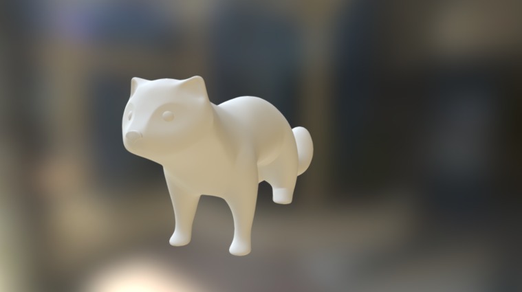 I decided to sculpt something quickly that was one of the cutest animals I know. Simple and cute 3d model